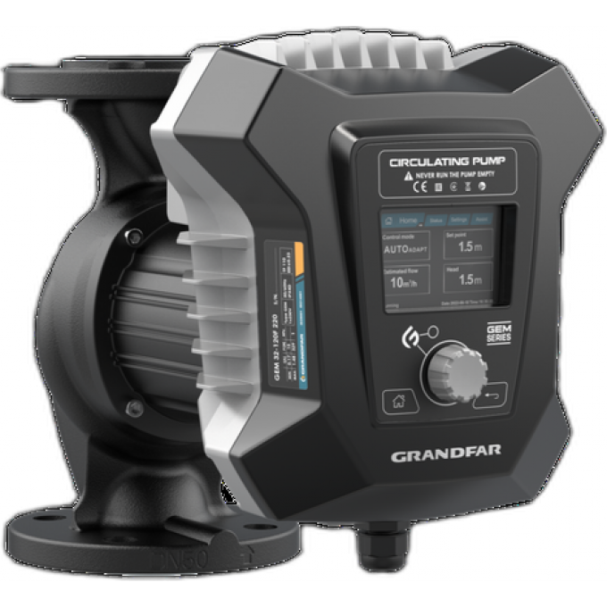 Насос GRANDFAR циркуляционный интеллектуальный с мокрым ротором 8 чугун GEM40-100F